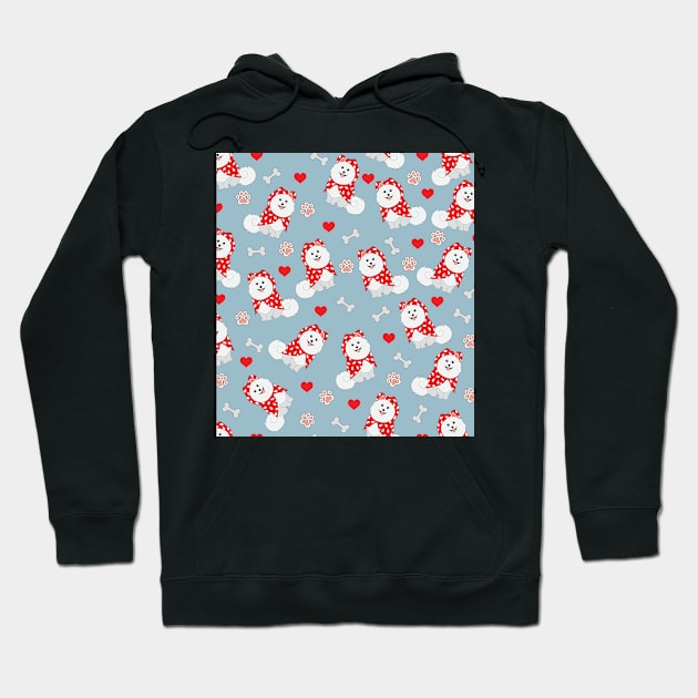 Samoyed seamless pattern Christmas gift for dog lovers phone cover Hoodie by anins-azuree